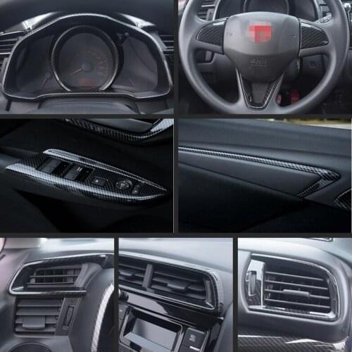 Inner Car Door Handle Bowl / Front Air AC Outlet Vent Cover Trim Interior Refit Kit Accessories For Honda FIT JAZZ 2014 - 2019