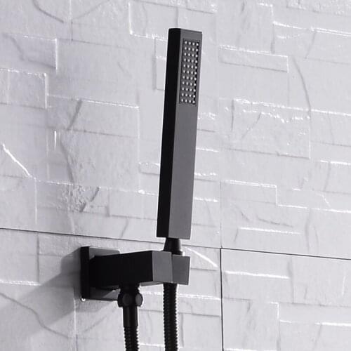 High Quality Bathroom Square Water-saving Shower Head High Pressure Hand Shower set With Shower & Hose Bathroom Accessories