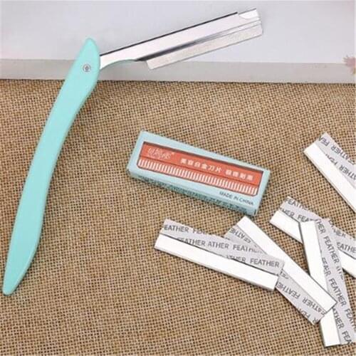 10Pcs Eyebrow Trimmer Blade Shaver Portable Face Razor Eye Brow Epilation Hair Removal Cutters Safety Razor Woman Makeup