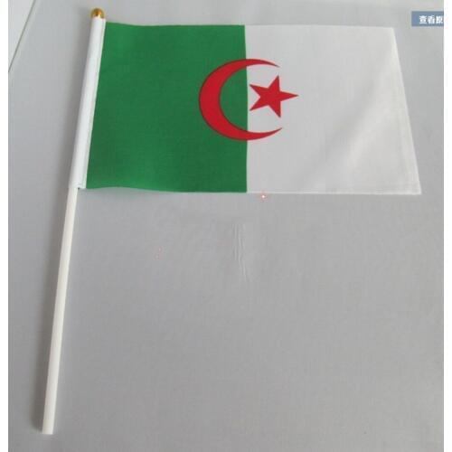 14 * 21 cm Algeria hand signal waving flag small banner flags