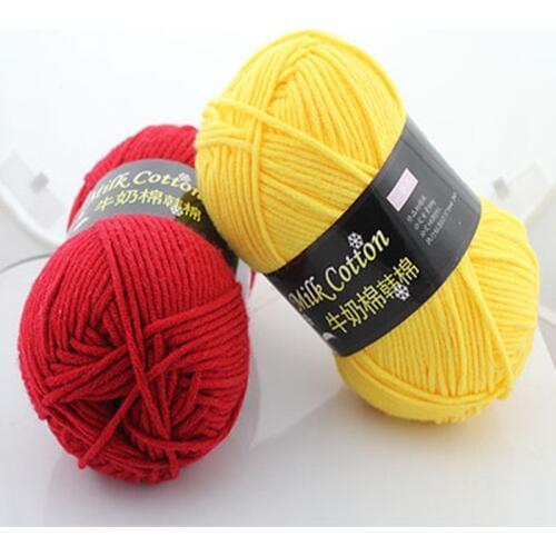500g Cotton Baby Milk Yarn Worsted Cotton Crochet Thread Hand Knitting Wool Line Dyed Thread Cheap