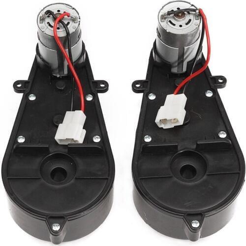 ABKM Hot 2 Pcs 550 Universal Children Electric Car Gearbox With Motor, 12Vdc Motor With Gear Box, Kids Ride On Car Baby Car Pa