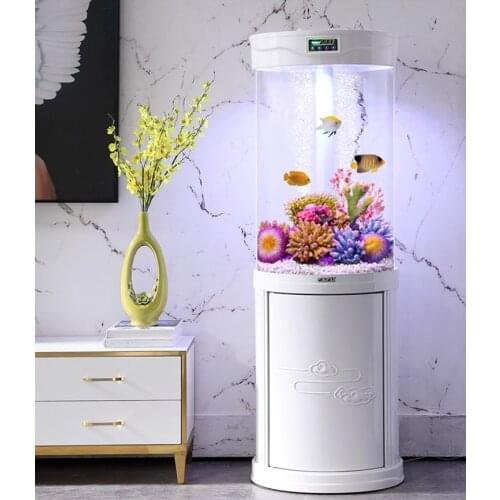 Aquarium arc glass aquarium partition can be customized bottom filter aquarium package ecological water free