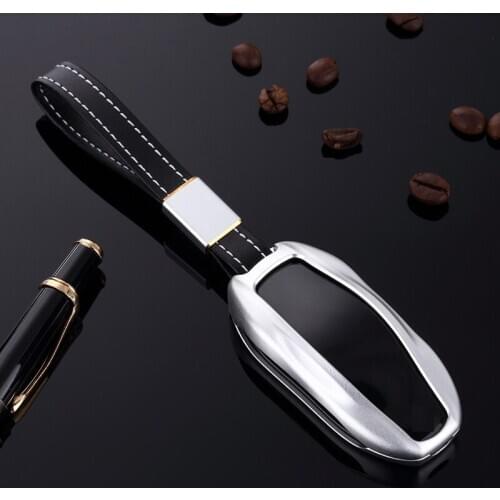 Aluminum Alloy Car Smart Key Case Cover Remote Control Key Shell Protector For Tesla Model S