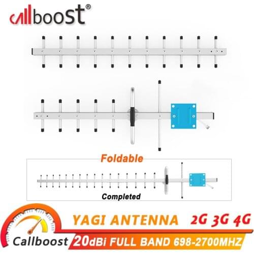 Callboost Yagi antenna 20dbi for cellular amplifier gsm 2g 3g 4g network 4g mobile signal repeater signal antenna 698-2700 mhz