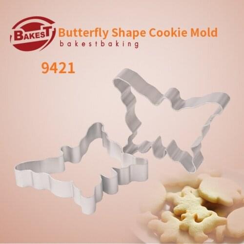 BAKEST 10pcs/lot Large Size Butterfly Shape Cake Mould DIY Aluminum Cookie Biscuit Cutter