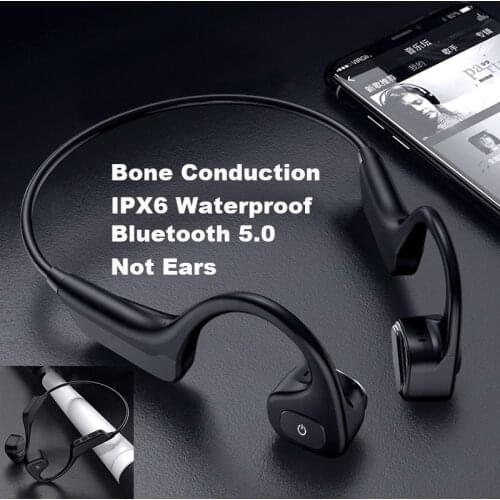 Wireless Bluetooth Headset Stereo HiFi Ear-hook Earphones Bone Conduction Headphones Sports With Mic Waterproof Can Be A Gift