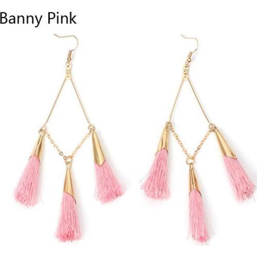 Bohemia Tassel Statement Dangle Earrings For Women Cute Layer Pendants Drop Earrings Fashion Jewelry Pendientes Chunky Earrings