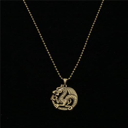 Male Punk Long Vintage Sweater Chain Choker Necklace Women Arrow Dragon Owl Cross Pendant Necklace Men Jewelry Collares Ketting
