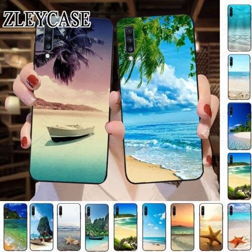 Beautiful summer Beach scenery Soft Phone Case For Samsung Galaxy A50 A10 A20 A20E A20S A40 A51 A70 A30 A6 A7 A8 Coque Shell