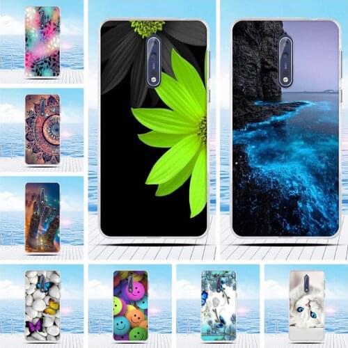 Cartoon 3D Relief Printing Pattern Back Cover TPU Soft Silicone Case Coque Capa Funda For Nokia 8