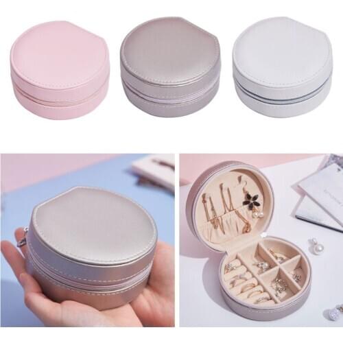 Jewelry Organize PU Leather Travel Organizer Traveling Jewelries Case Portable Necklace Earrings Rings Box Jewelry