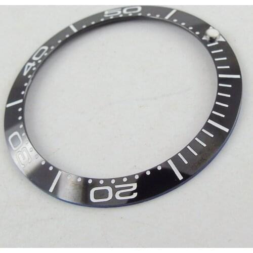 Watch parts 38mm black ceramic bezel insert luminous dot fit 40mm watchcase SUB Automatic mens watch