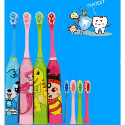 Childrens Cartoon Sonic Electric Toothbrush Oral Hygiene Teeth Care Kids Remove Tooth Brush Stains Cavities