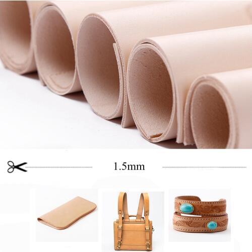DQK leather vegetable tanned leather 1.5mm thickness high quality handmade leather Furniture DIY Art Craft Sewing Accessory