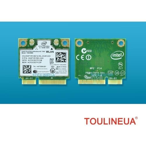 For Intel Dual Band Wireless-AC 7260 Intel7260 7260AC 7260HMW WiFi 2.4&5G 867M BT4.0 MiniPCIe Wireless Network Card