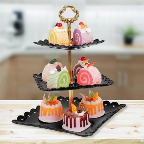 European-Style Fruit Plate Three-Layer Dessert Stand Wedding Cake Plate Birthday Party Cupcake Holder for Home Organizer Tools