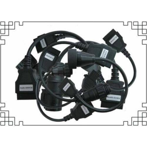 DHL FreeSP!full set 8pcs truck cables works on vd TCS CDP WOW snooper multidiag pro TCS diagnostic tool connector cable in stock
