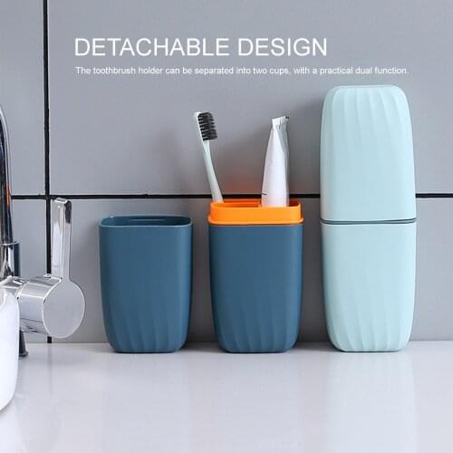 Toothbrush Holder Box Outdoor Travel Camping Container Toothpaste Storage Organizer Case Bathroom Accessories Mugs Storage