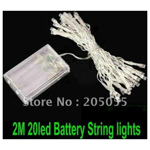 30pcs 2M 20 LED Battery String Fairy light Christmas Party wedding Garden Yard Camping lamp Battery operated -9 COLORS optional