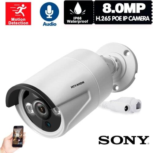 HD 4K CCTV POE IP Security Camera Outdoor Wired 8MP Waterproof Night Vision Bullet Video Surveillance Cameras H.265 ONVIF IP Cam