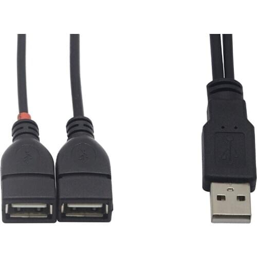 LBSC USB 2.0 Charging & Data Sync Cable-USB 2.0 A Male To 2 Dual USB Female Jack Y Splitter Charging & Data Sync Cable (1M)