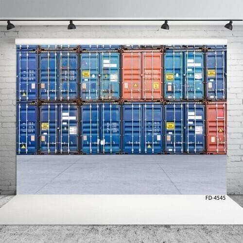 Container Wall Cement Floor Scenery Photographic Backgrounds Children Young Portrait Photography Backdrop For Photo Studio Props