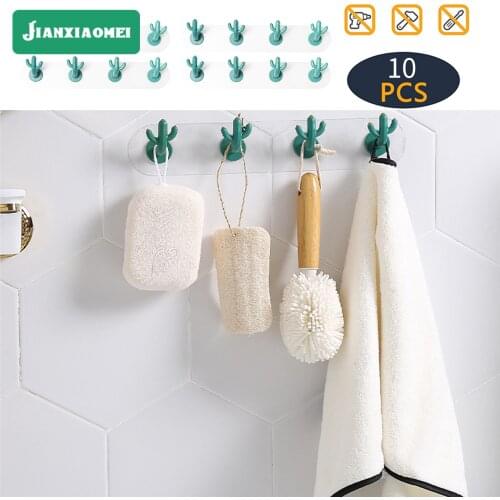 Creative ins tropical cactus hanging strong hook door nail nail-free hook kitchen bedroom wall sticky hook