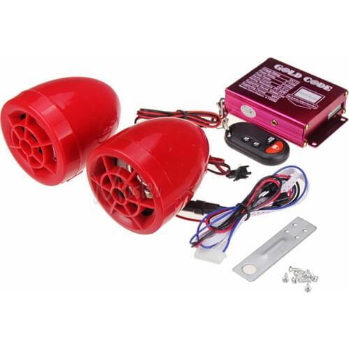 Security Protection System for Scooter Motor Music Stereo Speaker MP3 Player for Motorbike Remote Motorcycle Speakers FM Audio