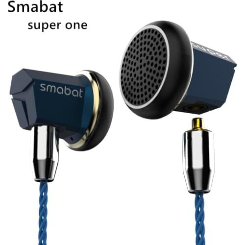 Smabat Super one noe Flat Earphones Biocomposite Diaphragm 15.4mm Earbuds The Second Generation Labyrinth Space Acoustics