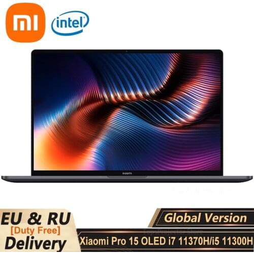 2021 New Xiaomi Mi Laptop Pro 15 i7-11370H/i5-11300H MX450 OLED 3.5K Screen 15.6Inch 100% sRGB Office Notebook PC 16GB+512GB