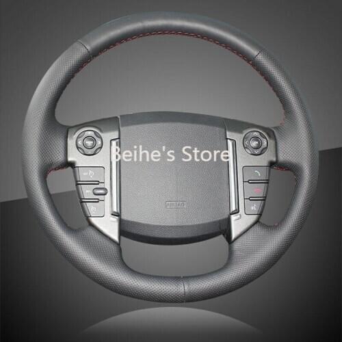 Hand Stitched Auto Braid On The Steering Wheel Cover for Land Rover Freelander 2