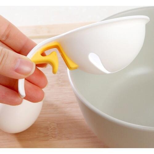 Food Grade Plastic Egg Yolk White Separator Egg Divider Novelty Kitchen Gadgets Cooking Tools