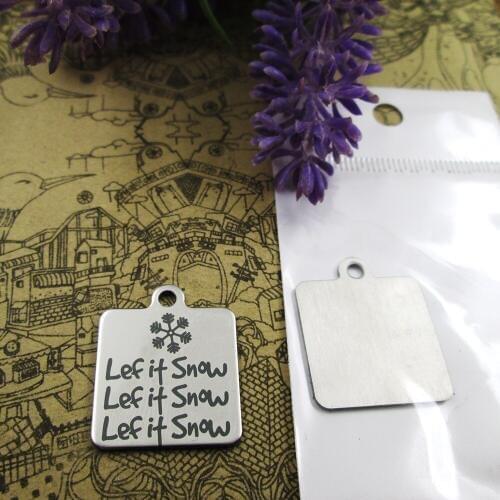 20pcs--"lef if snow lef if snow lef if snow"stainless steel charms more style for choosing DIY Charms pendants for necklace