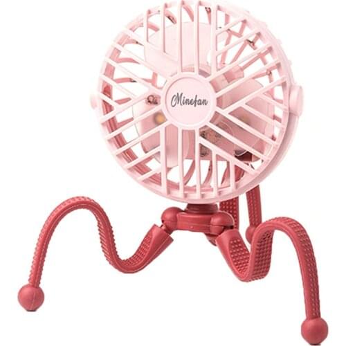 Mini Portable Hanging Electric Fan Octopus Stand Adjustable Handheld USB Charging Fan Cooler For Student