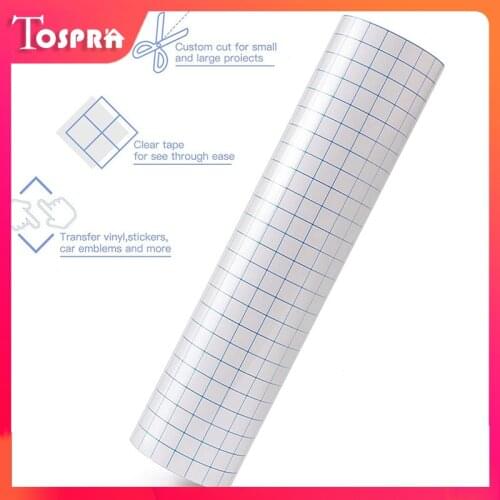 Clear Vinyl Application Tape w/Blue Alignment Grid for Car Wall Craft Art Decal Transfer Paper Tape Adhesive DIY 30cm*100cm
