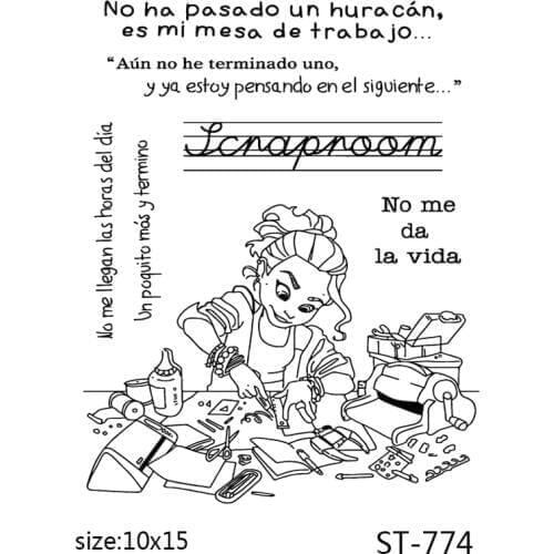 AZSG Spanish words Clear Stamps For DIY Scrapbooking/Card Making/Album Decorative Silicone Stamp Crafts