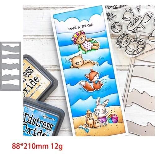 Rectangular Cloud Frame Metal Cutting Dies Scrapbooking Craft Mold Cut Die Stencil Handmade Paper Card Make Template New Design