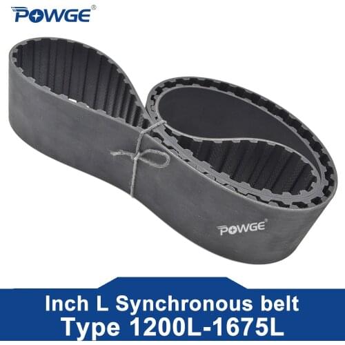 POWGE Trapezoid L Timing belt C=277/280/285/296/300 Width 050/12.7mm 075/19.1mm 25.4mm Synchronous Belt 277L 280L 285L 296L 300L