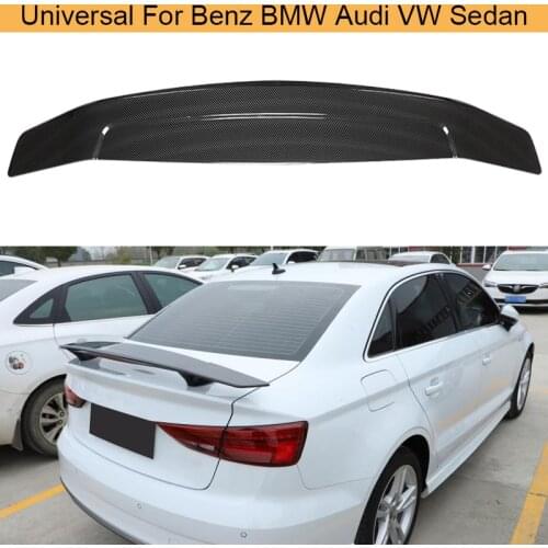 Universal Rear Trunk Spoiler for BMW M3 M4 A4 A5 S5 W204 W205 Rear Trunk Boot Lip Wing Spoiler for All Sedan Car ABS Carbon Look