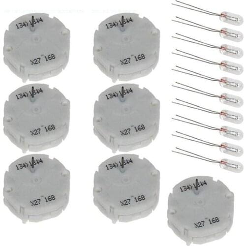 X27 168 (7PCS) + 10Pcs Bulbs Stepper Motor for GM GMC Car Trucks Speedometer Gauge Repair Kit Cluster X27.168 Motor