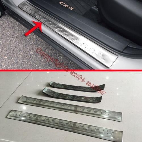 Stainless Steel door sill Protectors For Mazda CX-3 2015 2016 2017