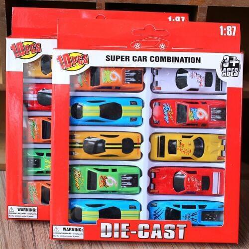 10 pcs/lot Children Toy Car Model Metal Car Taxi Stall Selling Toys