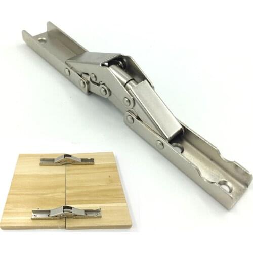 2pcs Folding No Drilling With Screws Closet Scratch Proof Cupboard Furniture Hinge Cabinet Door Cold-rolled Steel Close Hardware