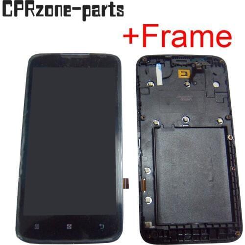 5.0" lcd with frame For Lenovo A680 LCD display with touch screen digitizer sensor panel assembly free shipping
