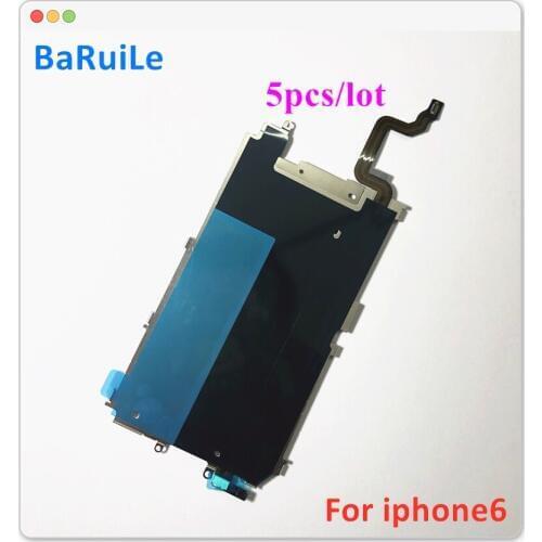 BaRuiLe 5pcs LCD Screen Back Metal Plate Shield for iPhone 6 Plus 6G Backplate Home Button Expand Flex Cable Replacement Parts