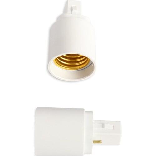 2pcs G24 To E27 Socket Base LED Halogen CFL Light Bulb Lamp Adapter Holder