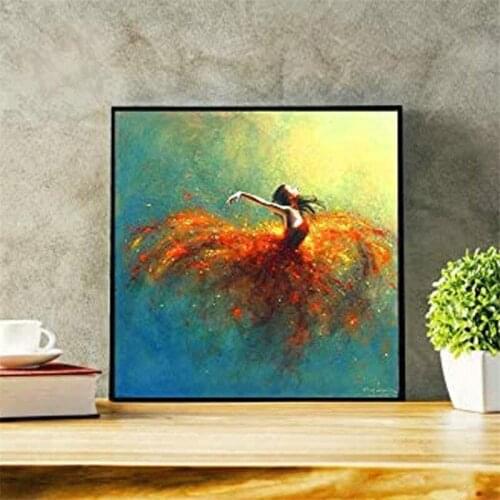 5D DIY Diamond Painting Dancer Full Round Drill Diamond Embroidery Mosaic Picture Art Home Dance Room Wall Decor for Girls