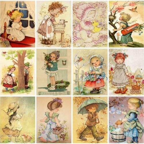 EverShine Diamond Painting 5D Girl Picture Diamond Embroidery Full Drill Square Portrait Mosaic Rhinestone Wall Decor