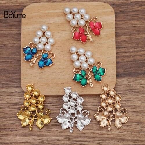 BoYuTe (10 Pieces/Lot) 37.5*47.5MM Alloy Grapes Materials Factory Supply Handmade DIY Jewelry Accessories